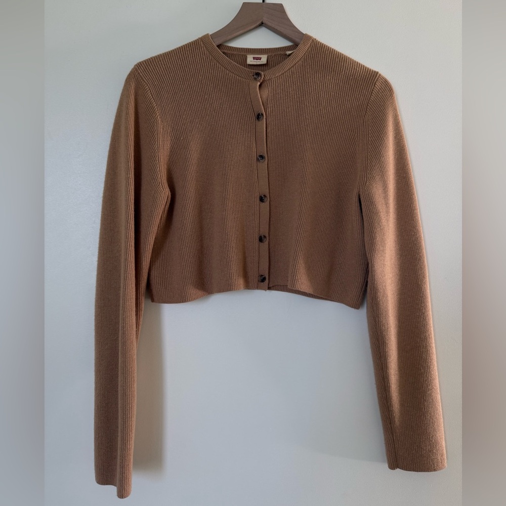 Brown Cropped Levi’s Cardigan